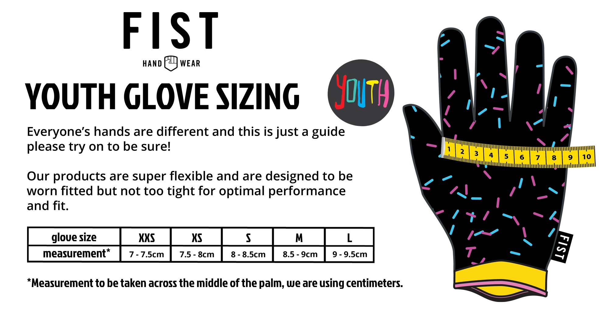 Glove Size Chart For Youth